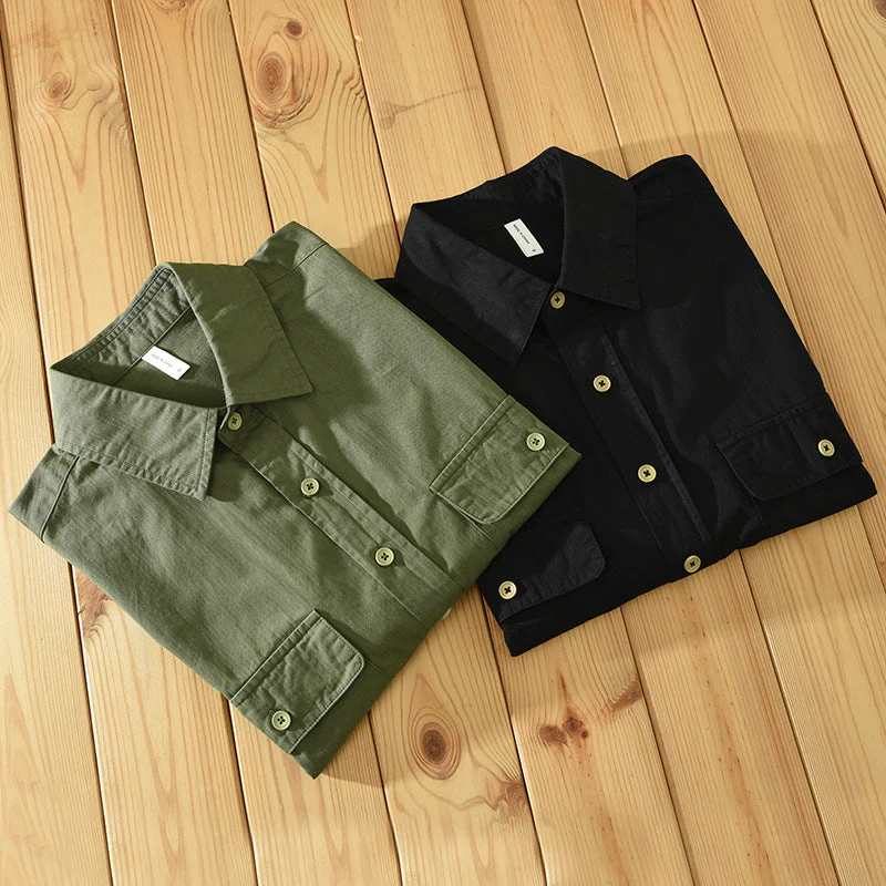 Men's Shirt – Cotton – Relaxed Fit – Short Sleeve – Workwear Style - Image 2