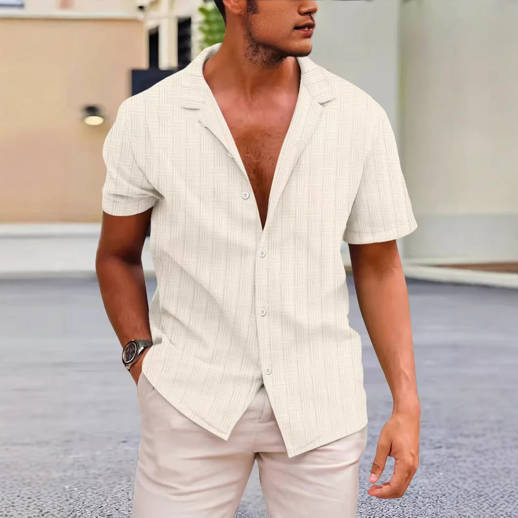 Men's Shirt Short Sleeve – Classic Fit – Breathable – Casual Button Closure - Image 4