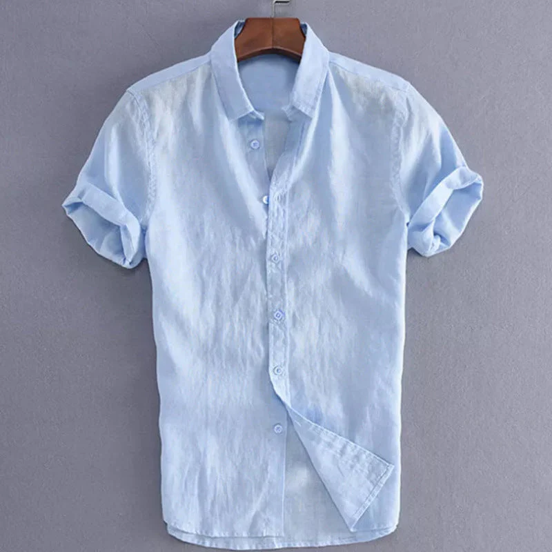 Men's Short Sleeve Shirt – Relaxed Fit – Breathable – Casual Button Style - Image 5