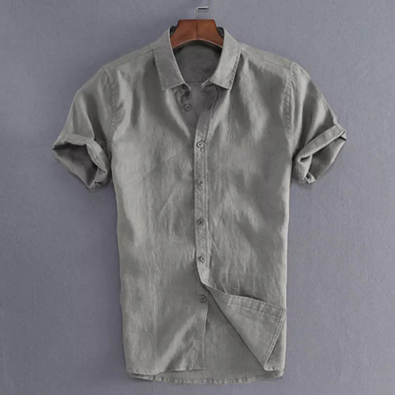 Men's Short Sleeve Shirt – Relaxed Fit – Breathable – Casual Button Style - Image 6