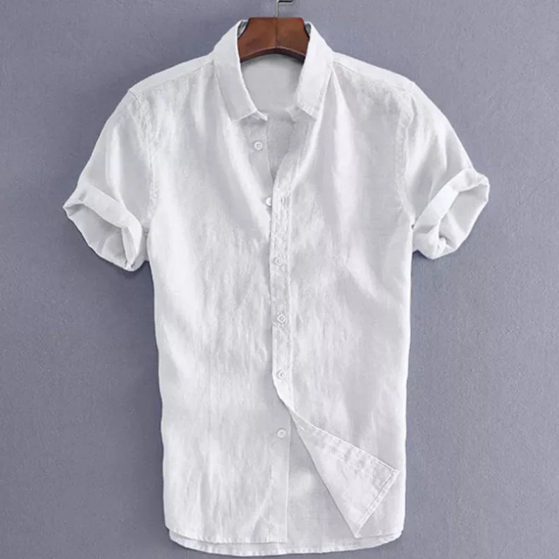 Men's Short Sleeve Shirt – Relaxed Fit – Breathable – Casual Button Style - Image 7