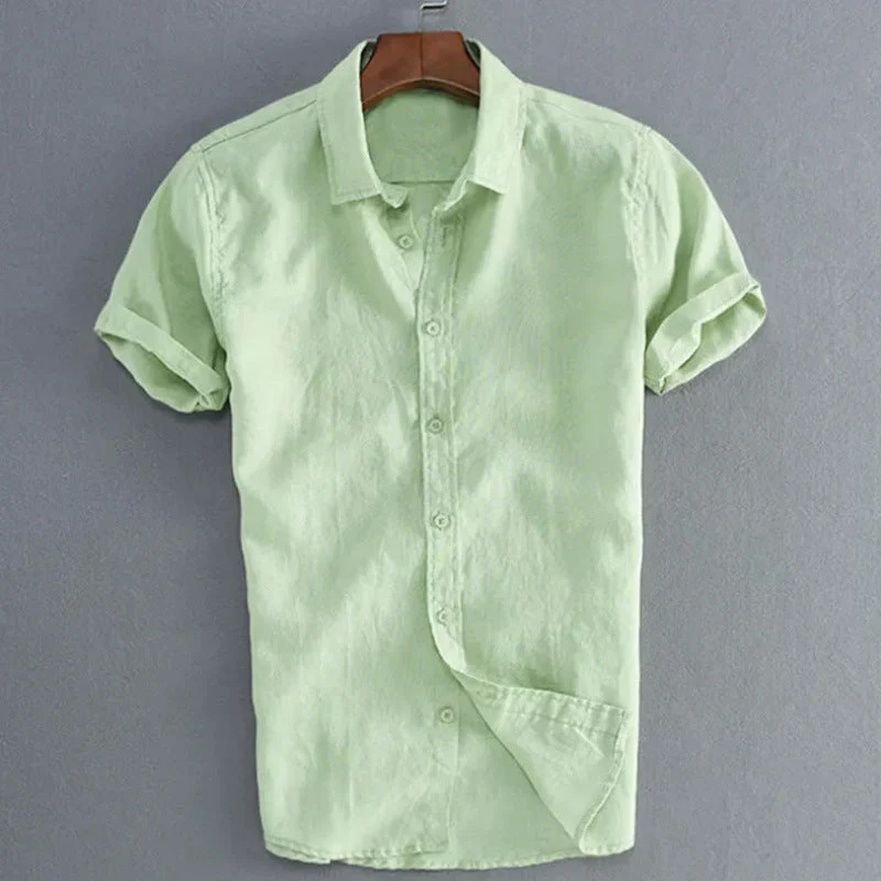 Men's Short Sleeve Shirt – Relaxed Fit – Breathable – Casual Button Style - Image 8