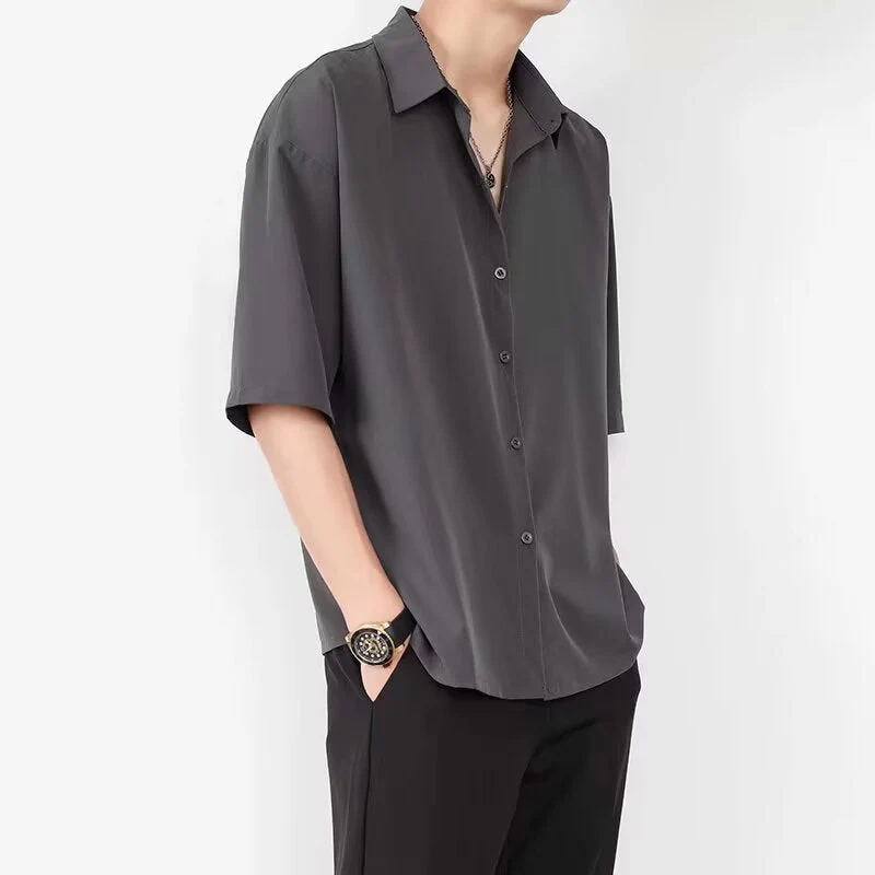 Men's Short Sleeve Shirt – Relaxed Fit – Breathable Cotton – Casual Button Closure - Image 2