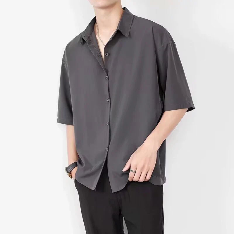 Men's Short Sleeve Shirt – Relaxed Fit – Breathable Cotton – Casual Button Closure - Image 3
