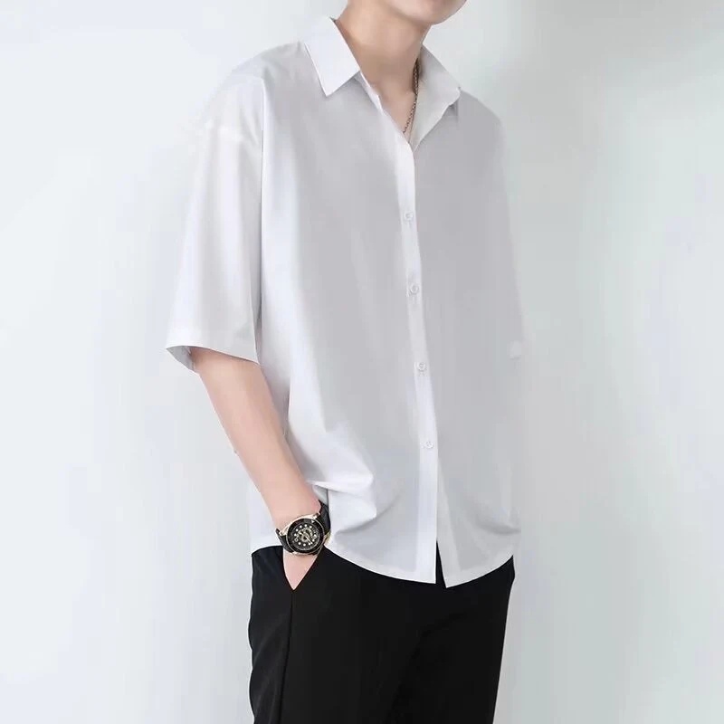 Men's Short Sleeve Shirt – Relaxed Fit – Breathable Cotton – Casual Button Closure - Image 4