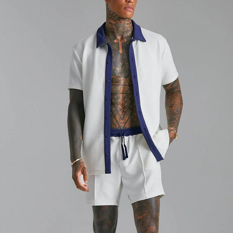 Men's Shirt Short Sleeve – Relaxed Fit – Lightweight Cotton – Open Front - Image 2
