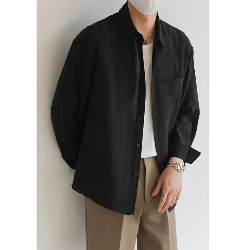 Men's Shirt Long Sleeve – Relaxed Fit – Breathable – Casual Button-Down Style - Image 2