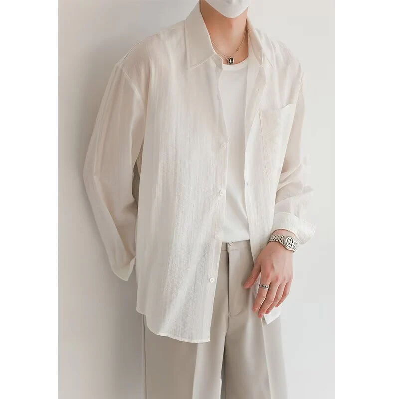 Men's Shirt Long Sleeve – Relaxed Fit – Breathable – Casual Button-Down Style - Image 3