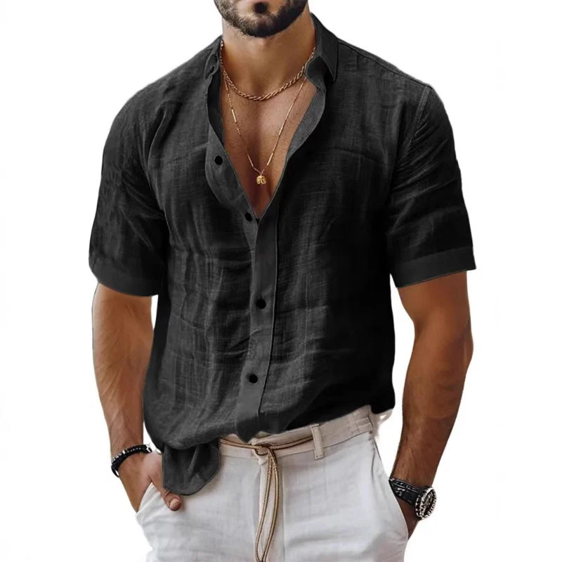 Men's Shirt – Relaxed Fit – Breathable Material – Short Sleeves – Chest Pocket