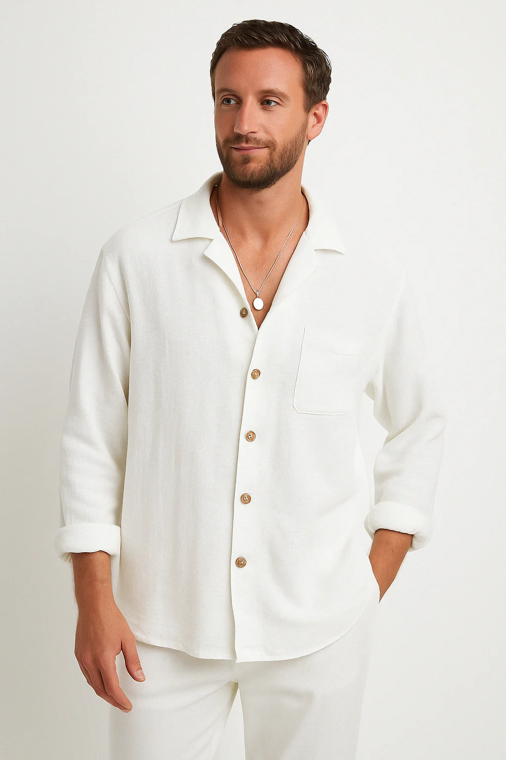 Men's Shirt – Relaxed Fit – Breathable Fabric – Long Sleeves – Casual Style - Image 2