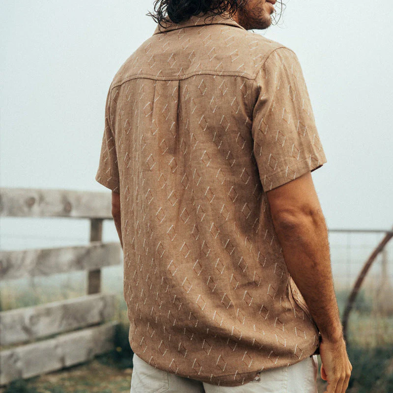 Men's Shirt – Relaxed Fit – Short Sleeve – Breathable Lightweight Design - Image 3