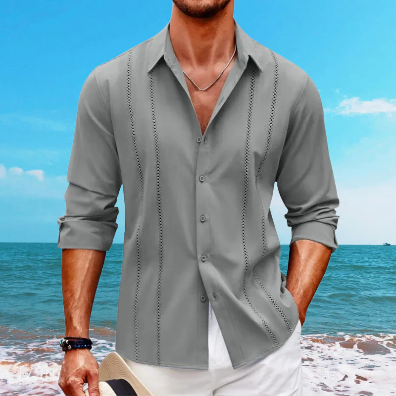 Men's Shirt – Relaxed Fit – Long Sleeves – Button Closure – Breathable Casual Model - Image 4