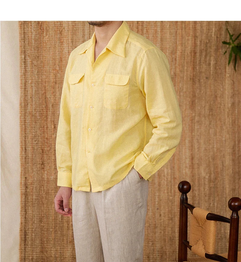 Men's Shirt – Relaxed Fit – Naturally Breathable – Long Sleeve – Front Buttons - Image 5
