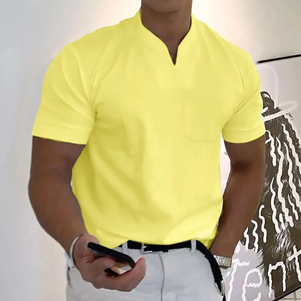 Men's Shirt – Slim Fit – Short Sleeve – Breathable – Mandarin Collar – Casual Style - Image 2