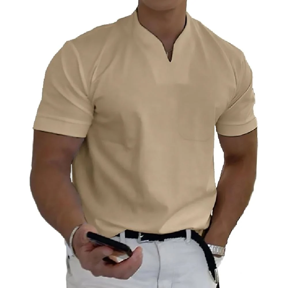 Men's Shirt – Slim Fit – Short Sleeve – Breathable – Mandarin Collar – Casual Style - Image 5