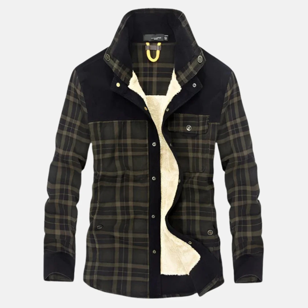 Men's Overshirt Jacket – Fleece Lining – Relaxed Fit – Snap Button Closure – Outdoor - Image 2