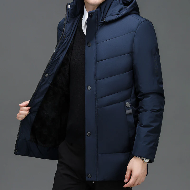 Men's parka jacket – Waterproof – Lined hood – Tailored fit – Zip closure - Image 2