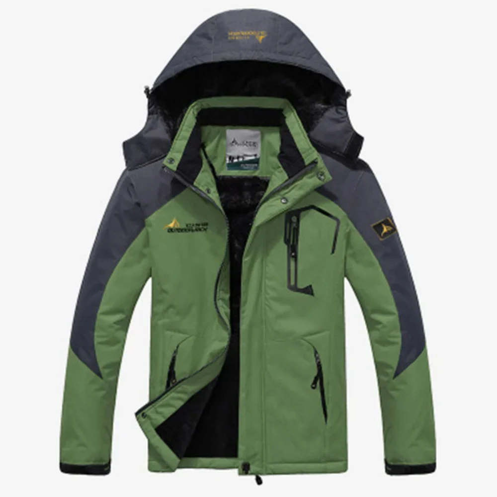 Men's Parka Jacket – Windproof – Regular Fit – Detachable Fur Collar – Adjustable Cuffs - Image 2