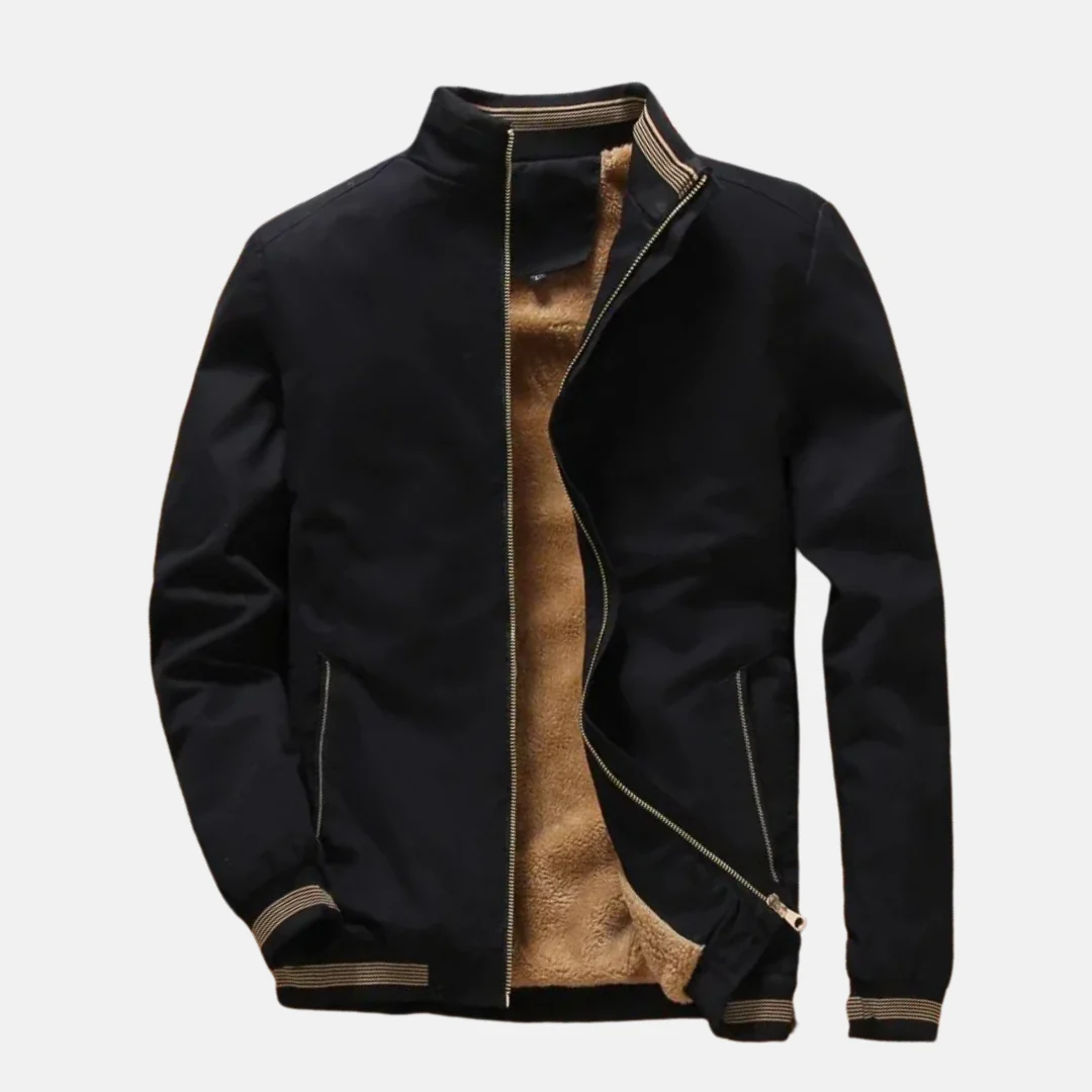 Men's Pilot Jacket – Fleece Lined – Zip Fastening – Ribbed Cuffs – Casual Fit - Image 2