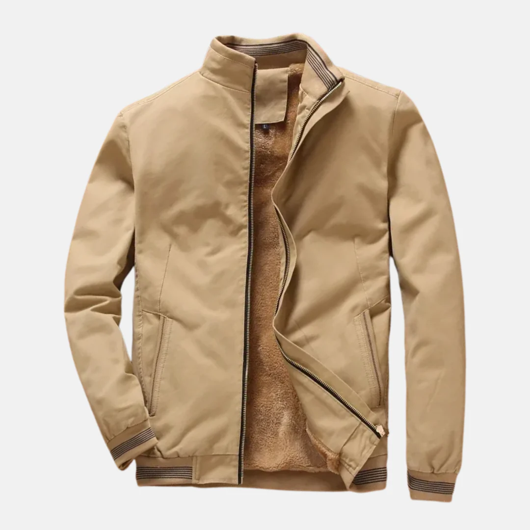 Men's Pilot Jacket – Fleece Lined – Zip Fastening – Ribbed Cuffs – Casual Fit - Image 3