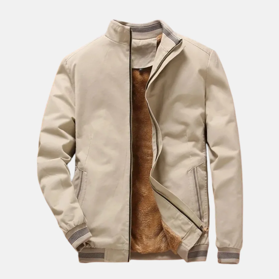 Men's Pilot Jacket – Fleece Lined – Zip Fastening – Ribbed Cuffs – Casual Fit - Image 4