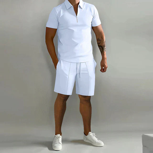Men's Polo Shirt – Regular Fit – Breathable Design – Short Sleeve – Zip Collar Casual - Image 4