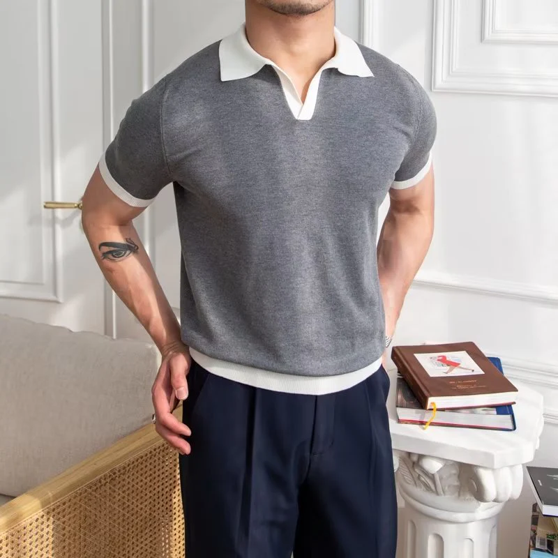 Men's polo shirt – Regular fit – Soft knit – Short sleeves with ribbed cuffs - Image 2