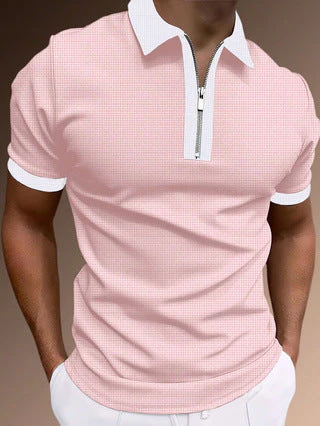 Men's Polo Shirt – Slim Fit – Half Zip – Breathable Blend – Subtle Pattern - Image 7