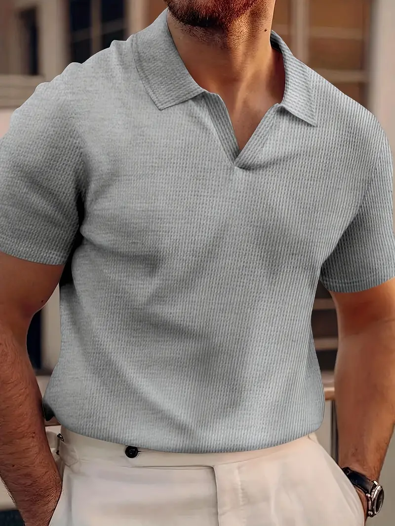 Men's polo shirt – Slim Fit – Soft Knit Fabric – Short Sleeve – Casual Look - Image 3