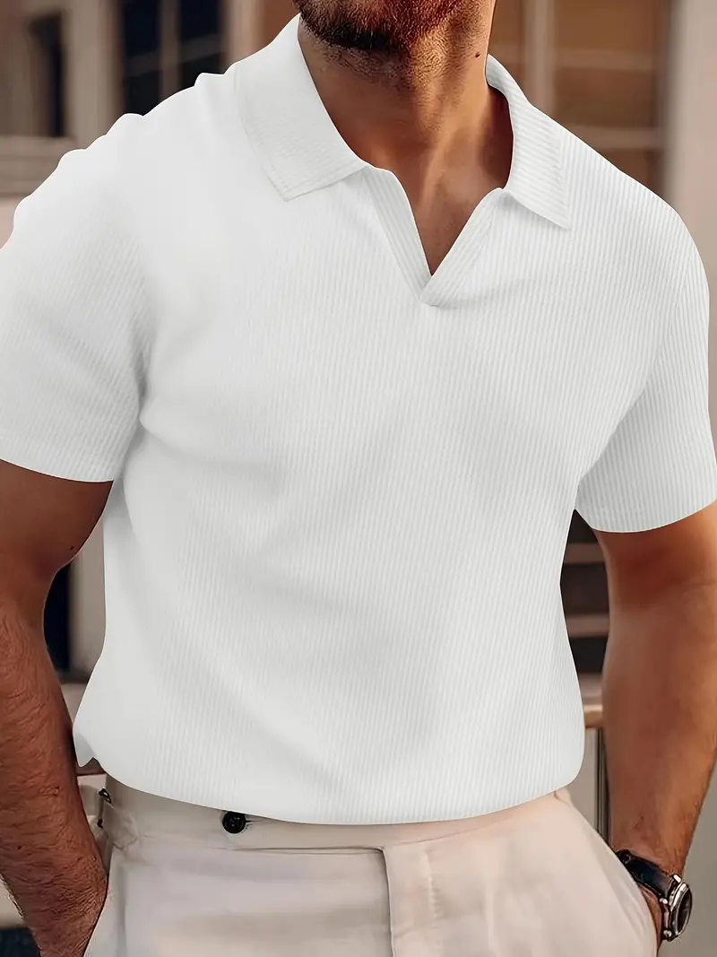 Men's polo shirt – Slim Fit – Soft Knit Fabric – Short Sleeve – Casual Look - Image 5