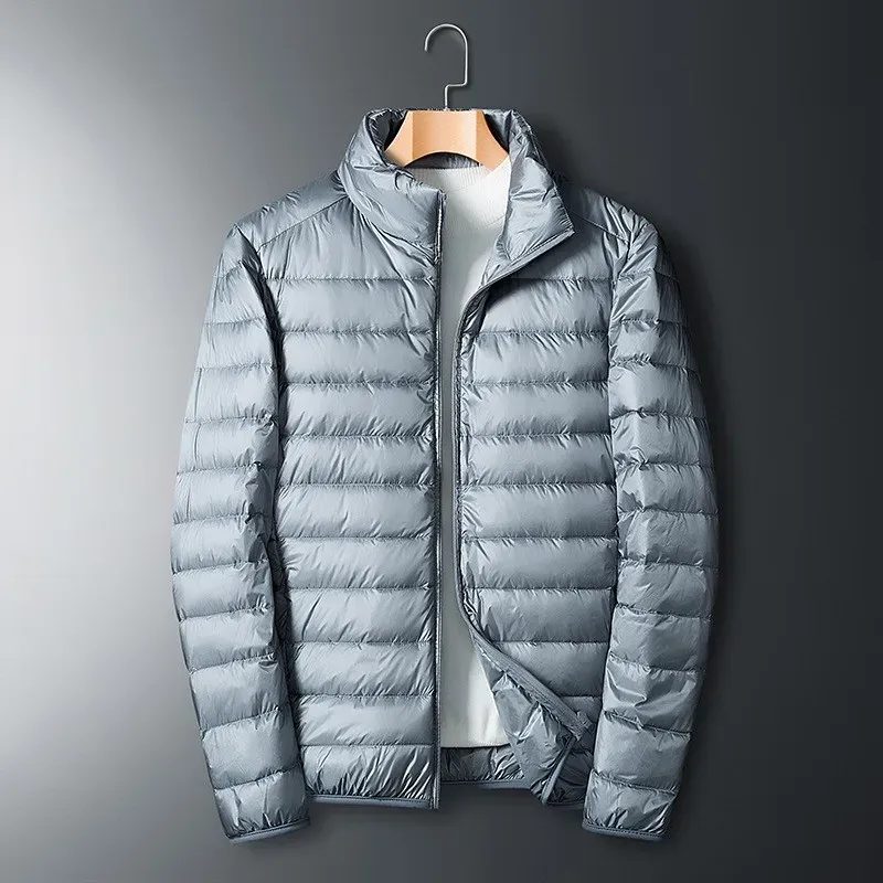 Men's Puffer Jacket – Down Lining – Regular Fit – Full Zip – Stand Collar - Image 4