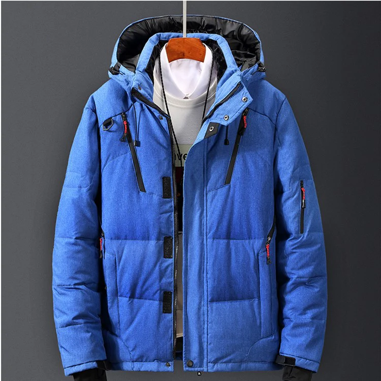 Men's Puffer Jacket – Regular Fit – Insulated Lining – Adjustable Hood and Cuffs – Multiple Zipper Pockets - Image 4