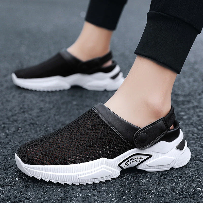 Men's sandals – Closed toe – Breathable mesh – Adjustable heel strap – Casual fit - Image 2