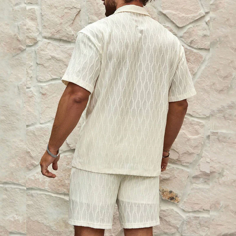 Men's Set – Short Sleeve Shirt and Shorts – Relaxed Fit – Breathable Fabric - Image 3