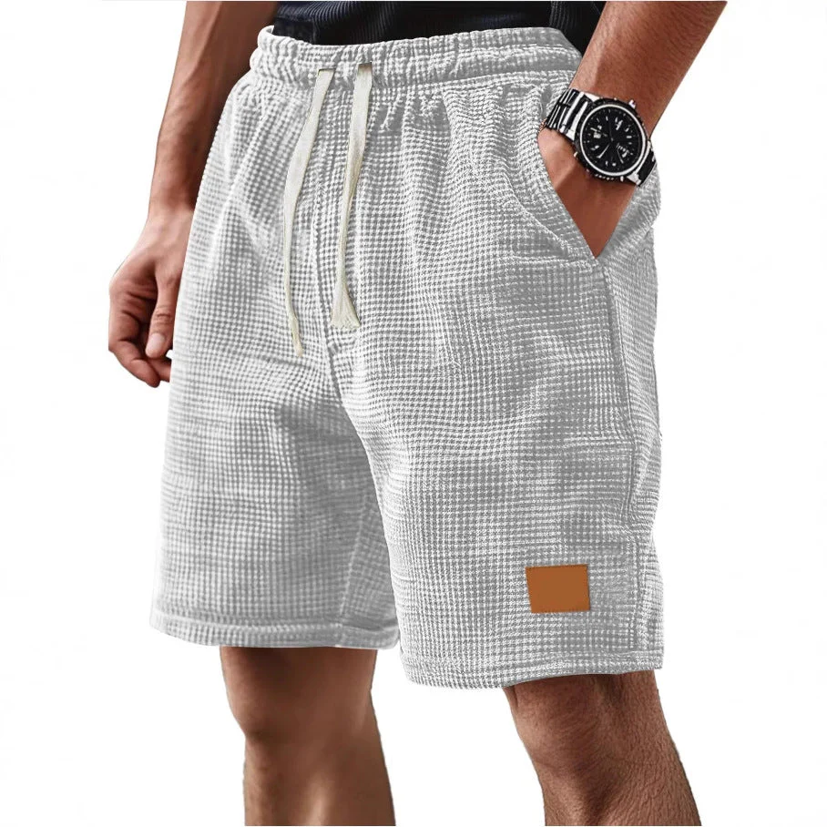 Men's Short – Relaxed Fit – Waffle Texture – Breathable Soft Knit – With Drawstring Closure - Image 4