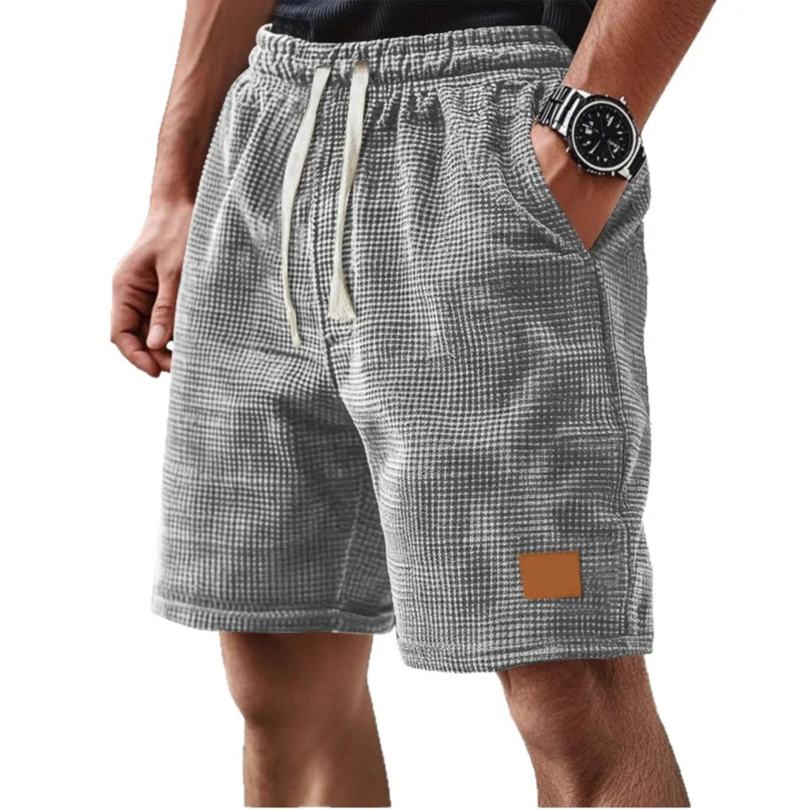 Men's Short – Relaxed Fit – Waffle Texture – Breathable Soft Knit – With Drawstring Closure - Image 5