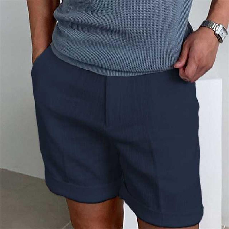 Men's Shorts – Relaxed Fit – Cuffed Hem – Breathable Natural Textile – Casual Look - Image 6