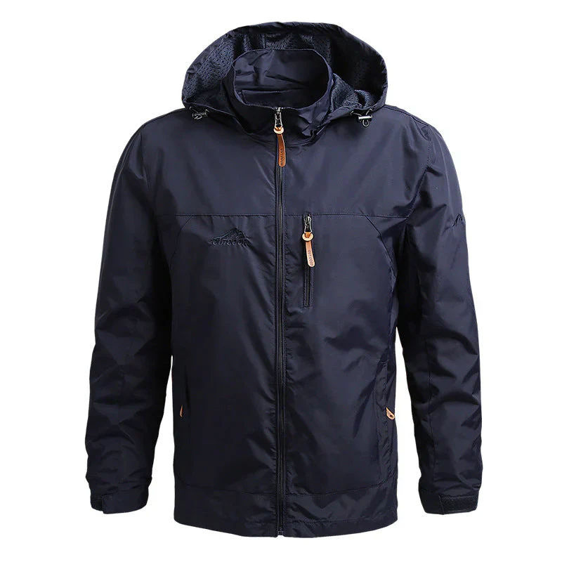 Men's Softshell Jacket – Windproof Water-Repellent – Regular Fit – Hood – Zippered Pockets - Image 4