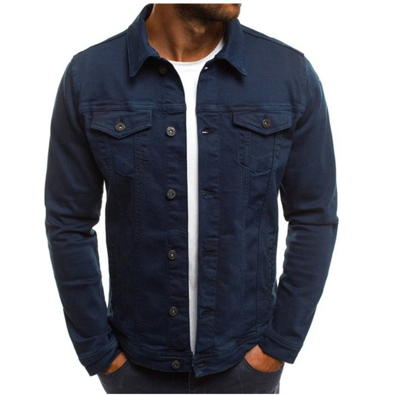 Men's denim jacket – Regular fit – Button closure – Chest pockets – Sturdy structure - Image 5
