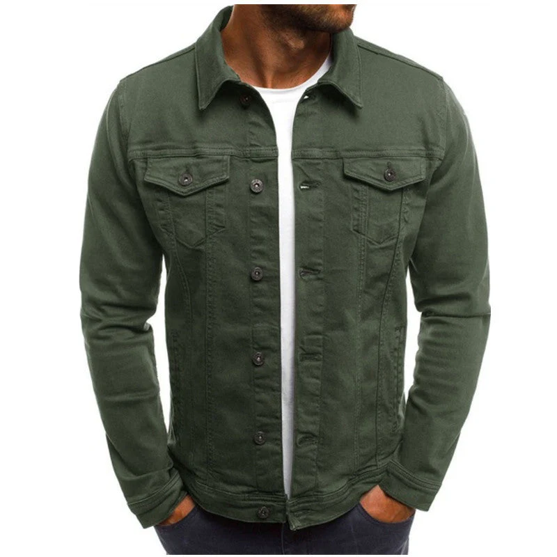 Men's denim jacket – Regular fit – Button closure – Chest pockets – Sturdy structure - Image 6