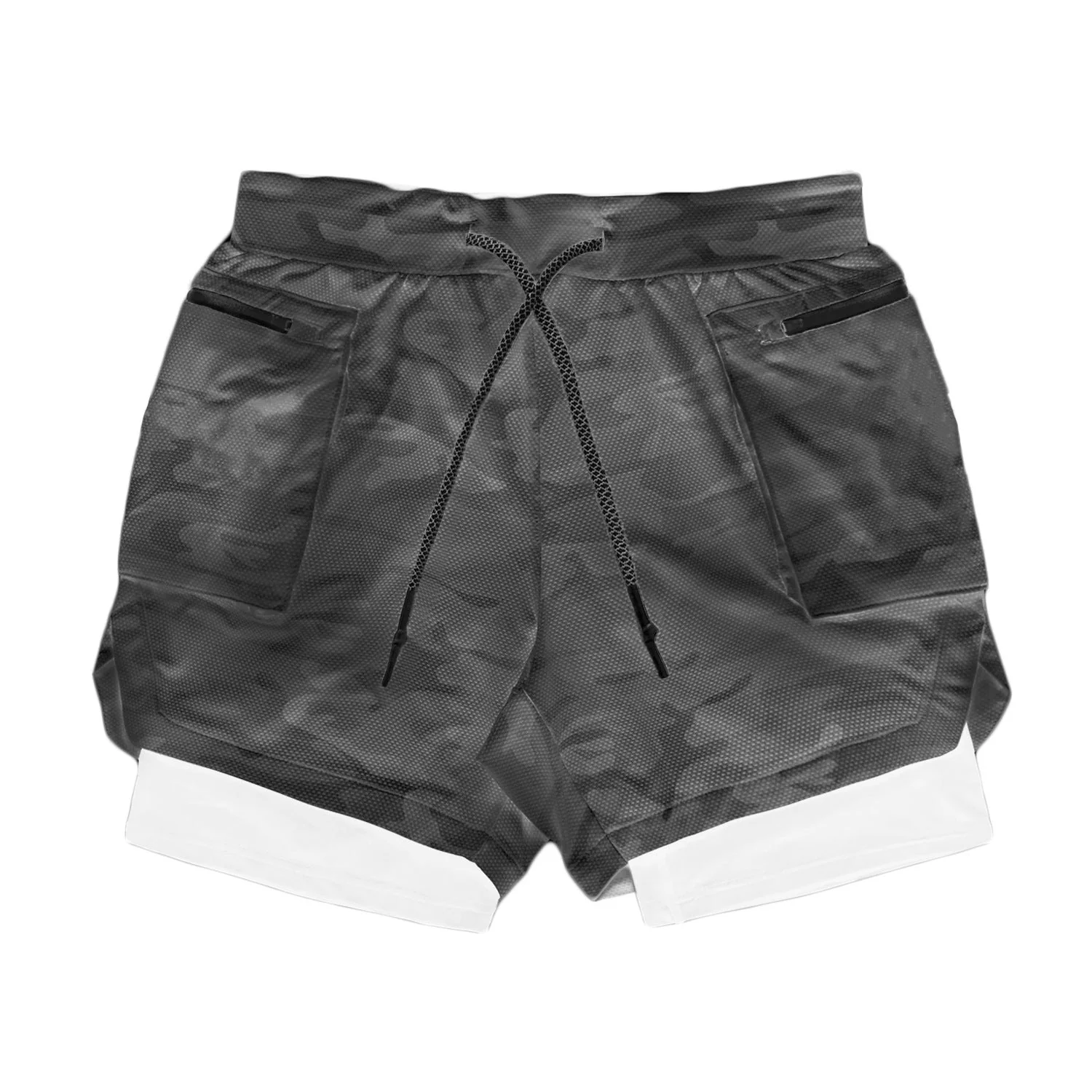Men's sport shorts – Double Layer Design – Compression Inner Layer – Breathable – Mid-length - Image 3