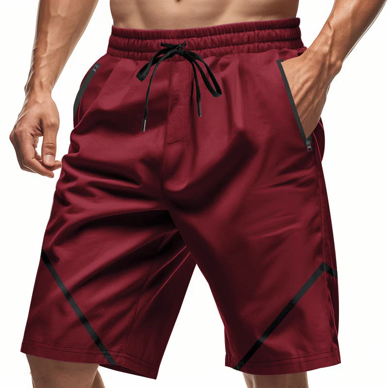 Men's Sport Shorts – Quick-Drying – Loose Fit – Knee-Length – Zipper Pockets – Drawstring - Image 2