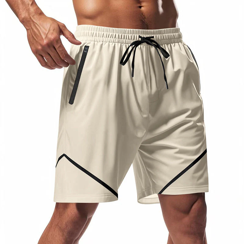 Men's Sport Shorts – Quick-Drying – Loose Fit – Knee-Length – Zipper Pockets – Drawstring - Image 5