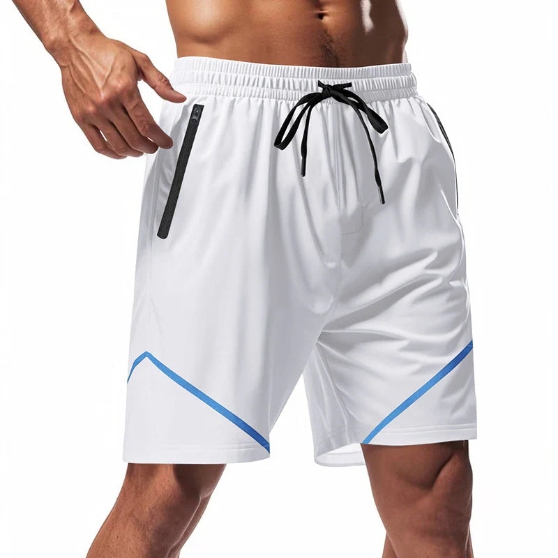 Men's Sport Shorts – Quick-Drying – Loose Fit – Knee-Length – Zipper Pockets – Drawstring - Image 6