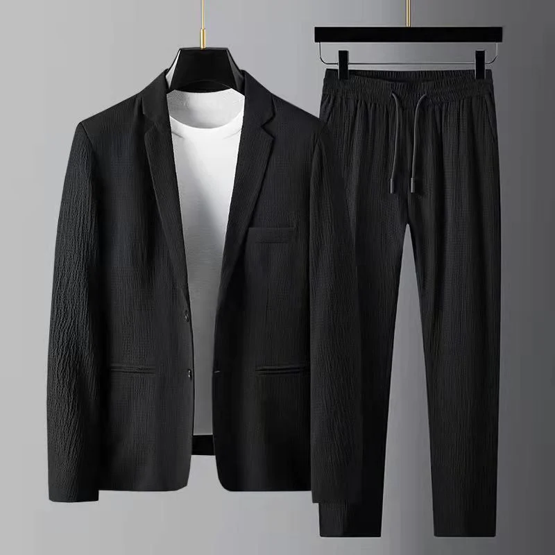 Men's Suit Set – Slim Fit Blazer & Regular Fit Trousers – Breathable – Smart Casual - Image 2