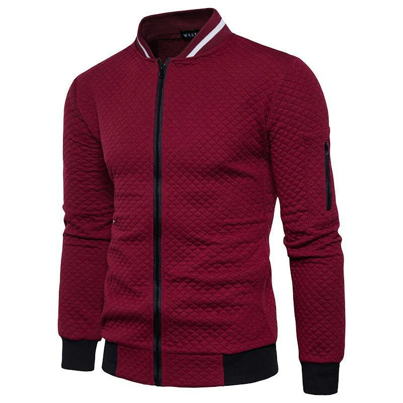 Men's sweatshirt vest – Slim fit – Padded – Zip – Ribbed cuffs – Sleeve pocket - Image 3
