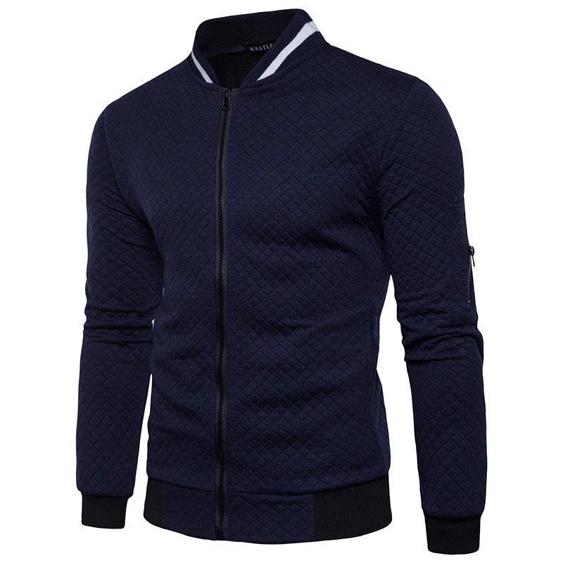 Men's sweatshirt vest – Slim fit – Padded – Zip – Ribbed cuffs – Sleeve pocket - Image 5