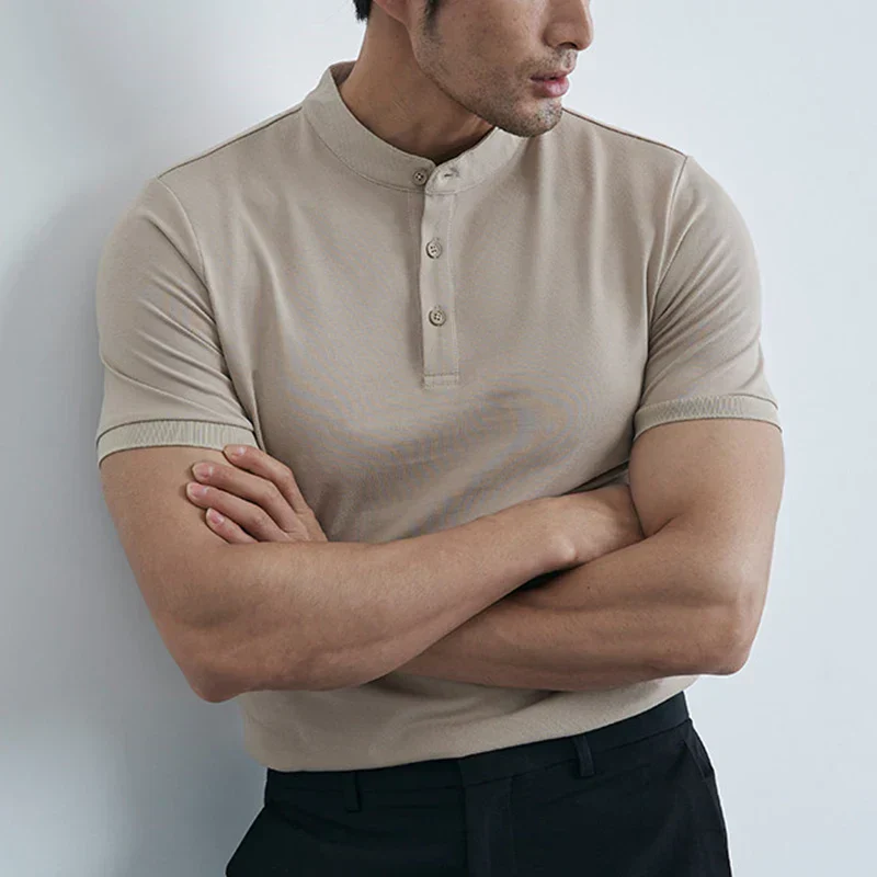 Men's T-shirt With Collar – Slim Fit – Breathable – Short Sleeve Casual Look - Image 3