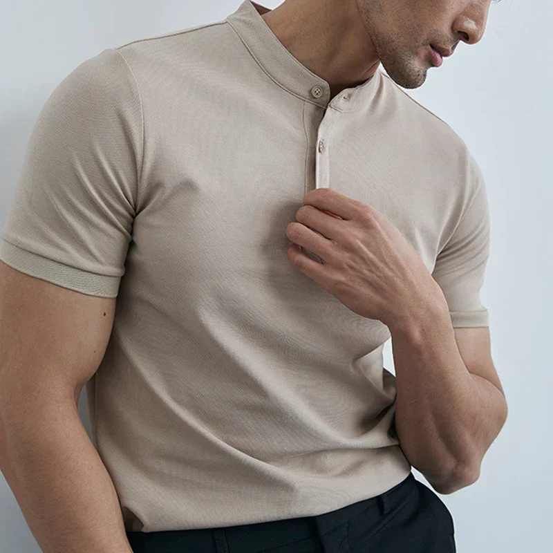 Men's T-shirt With Collar – Slim Fit – Breathable – Short Sleeve Casual Look - Image 4