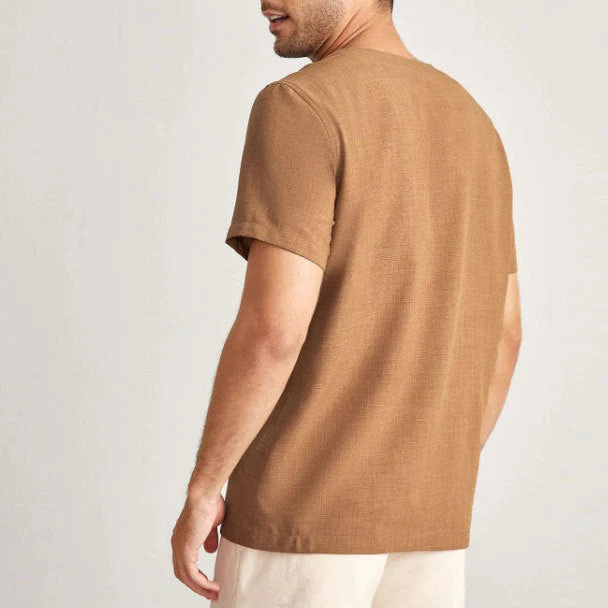 Men's T-shirt – Oversized Fit – V-Neck – Breathable – Short Sleeve – Casual Look - Image 4